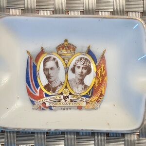 Vintage Coronation Dish with Royal Portraits